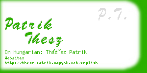 patrik thesz business card